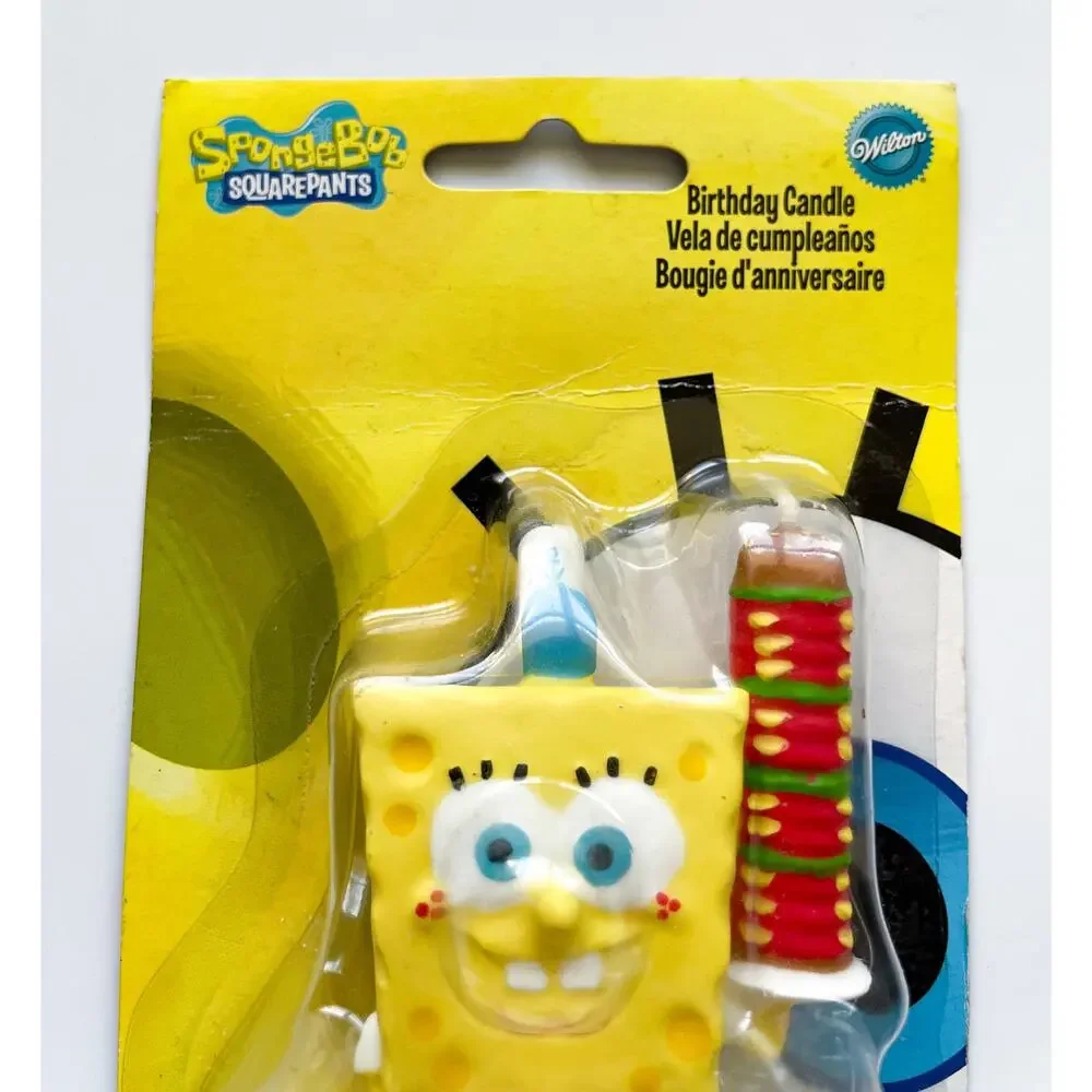 New in Package Y2K Wilton Spongebob Birthday Candle Cake Topper Rare